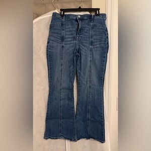 Lucky Brand Mid-Blue Flare Jeans with Center Seam